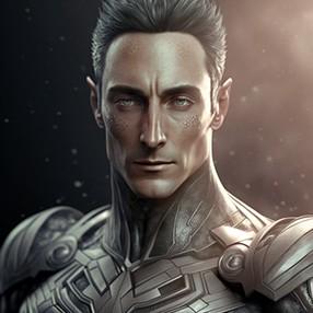Portrait of The Accountant, a Novice Alien robot