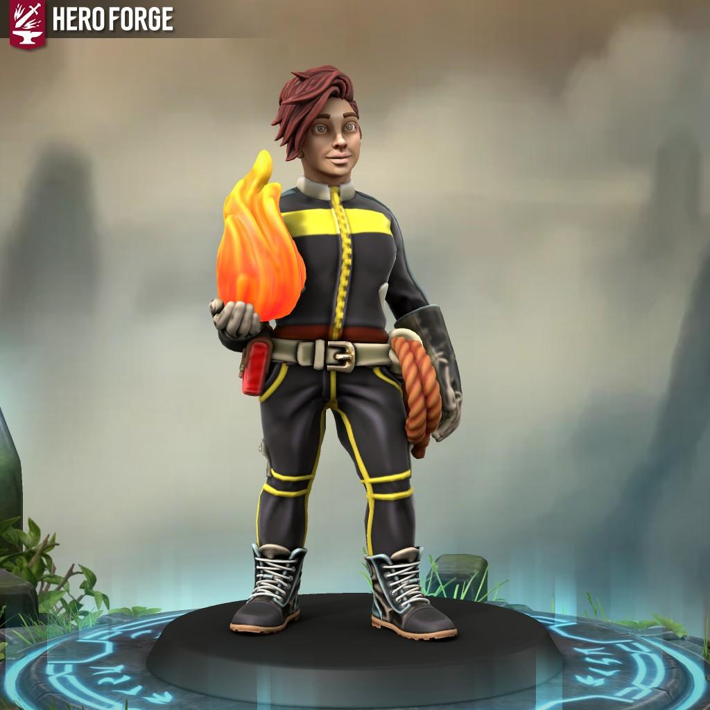 Painted Hero Forge miniature of Cinderwatch