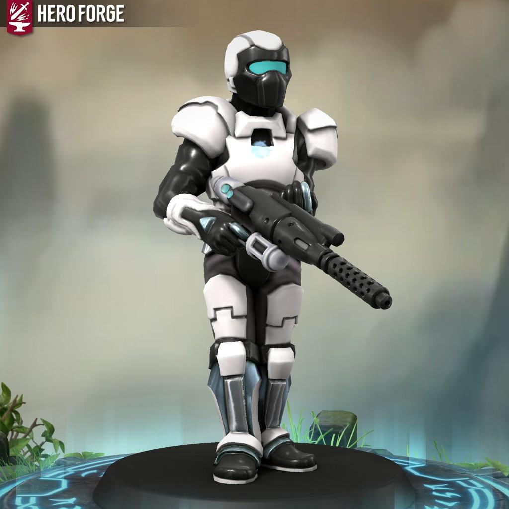 Painted Hero Forge miniature of Qatux