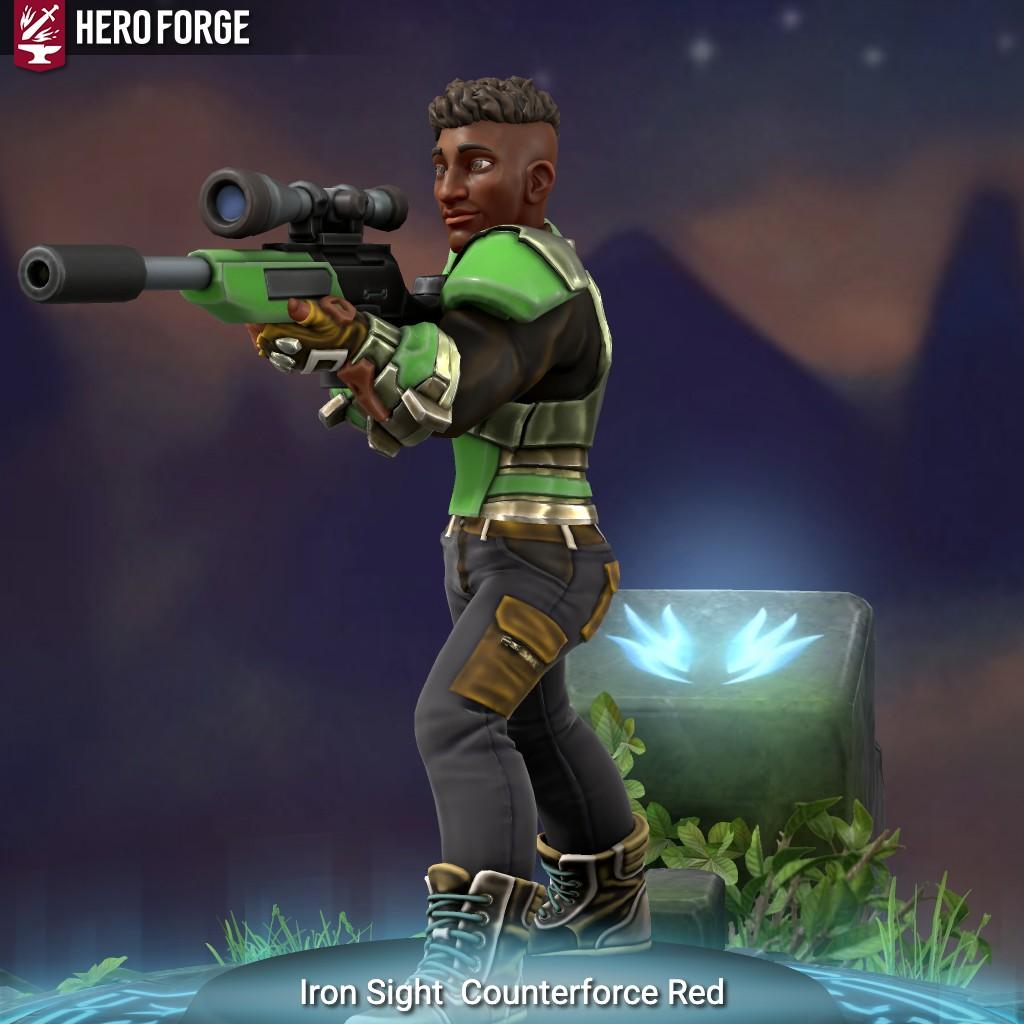 Painted Hero Forge miniature of Iron Sight
