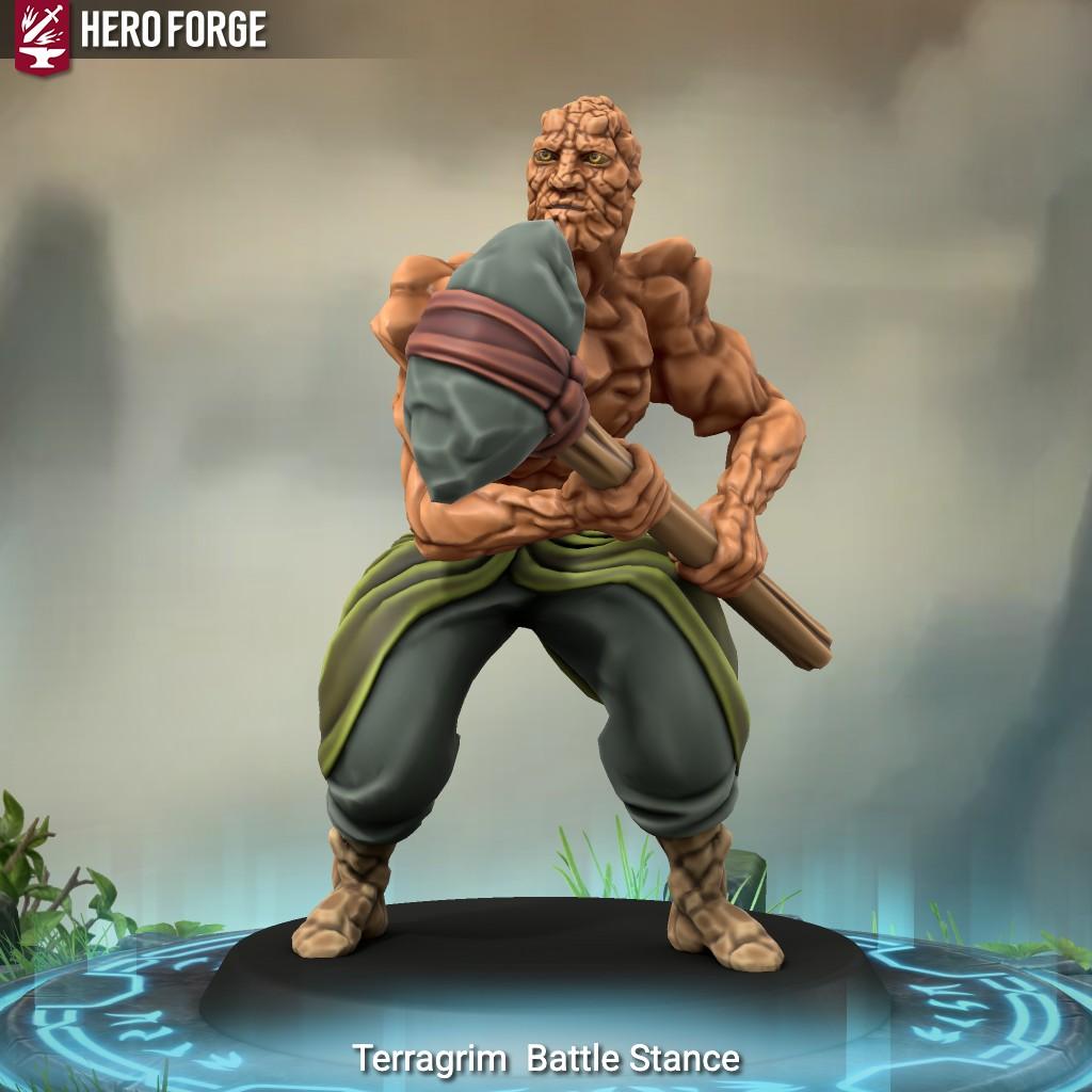 Painted Hero Forge miniature of Terragrim