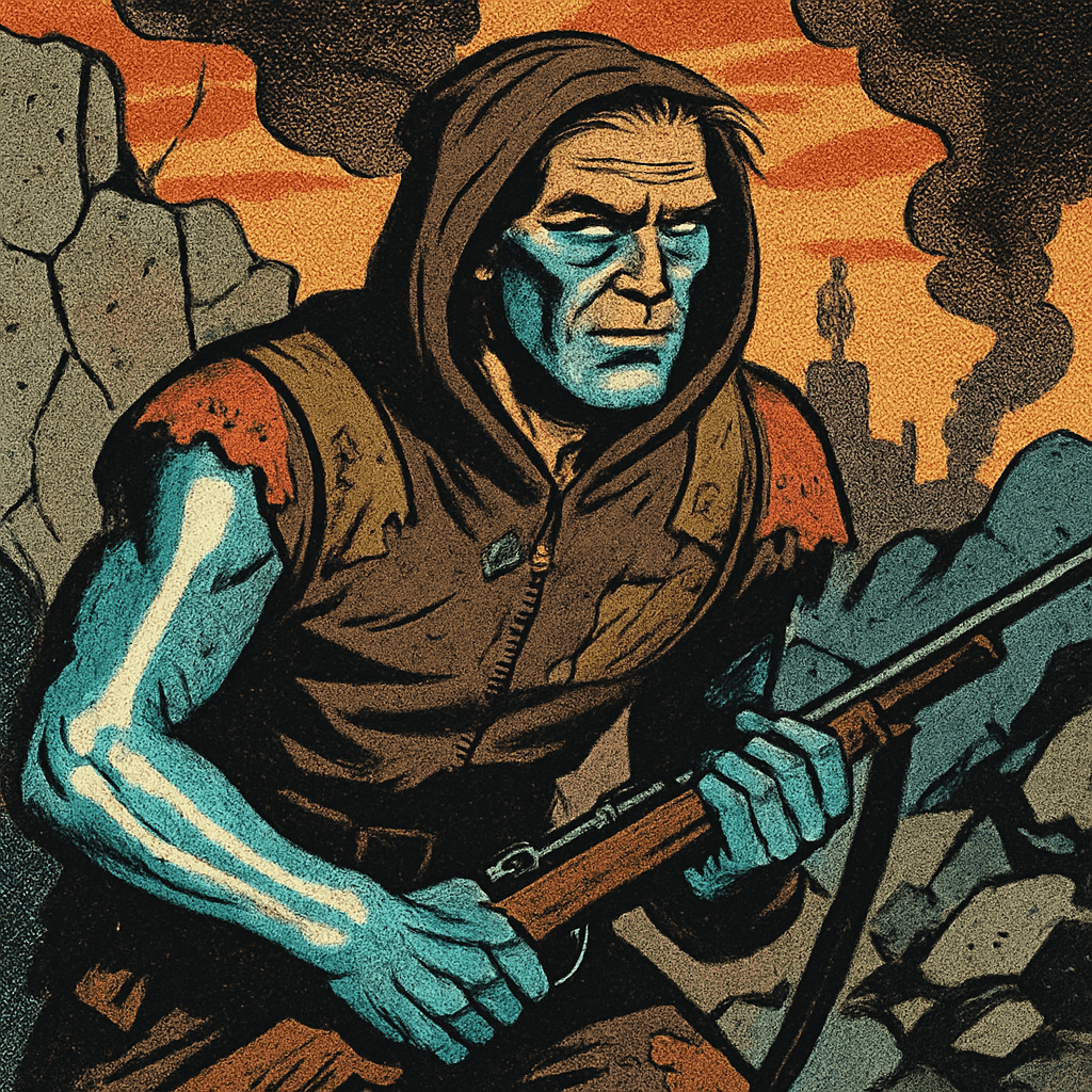 Portrait of Fallout Hunter, a Seasoned Human (Mutant)